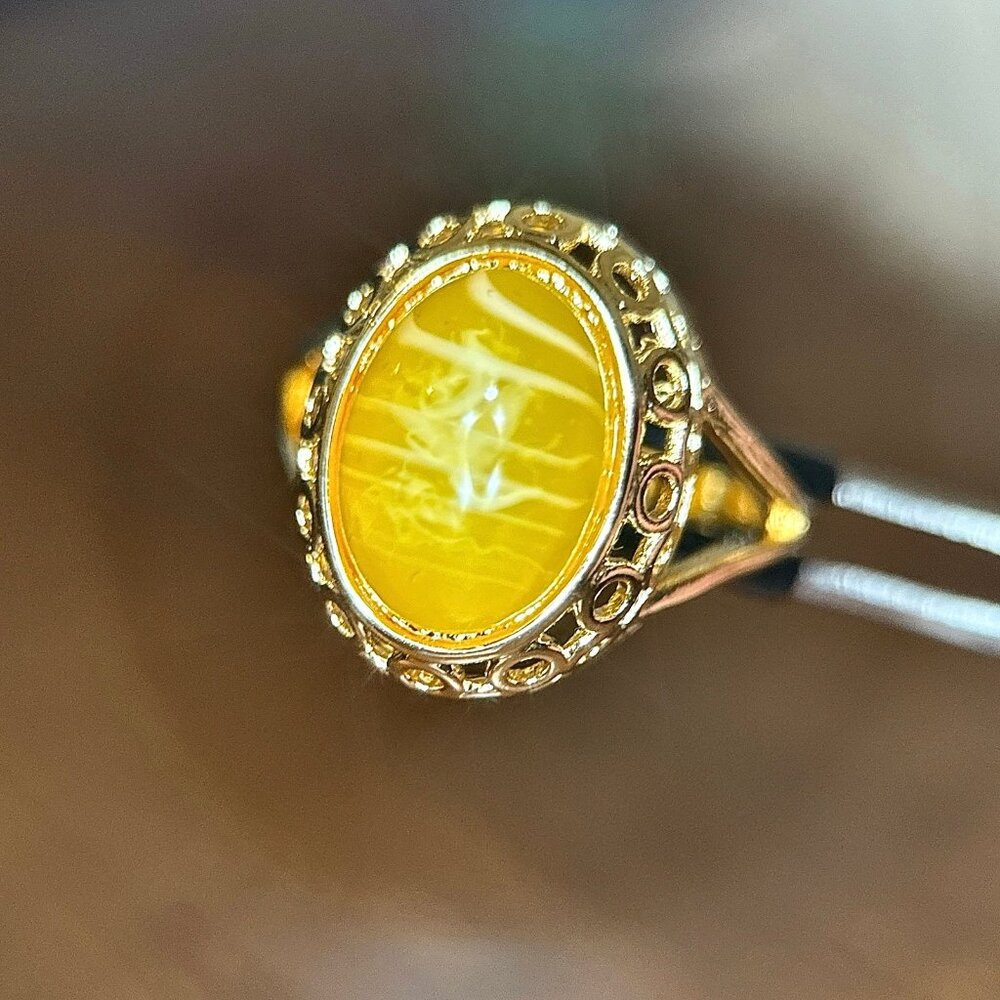 Yellow Stone Ring - Picture 2 of 7